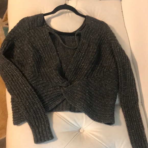 Anthropologie Ruby Moon Grey open Back Sweater. - Picture 1 of 4